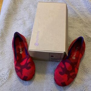 Rothy’s red camo girls shoes